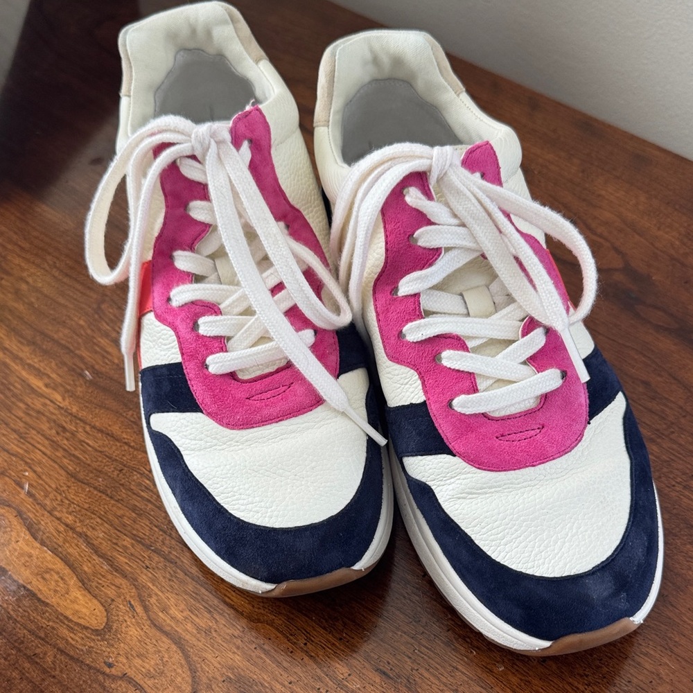 Ralph Lauren Cream Leather Sneakers